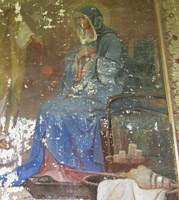 Сохранившийся фрагмент росписи левого придела